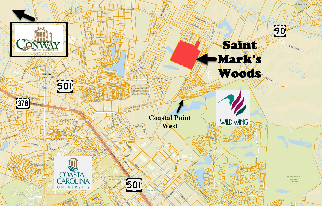 New construction in Saint Mark's Woods in Conway